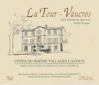 Cuvée "LA TOUR VAUCROS" Cuvée "LA TOUR VAUCROS"